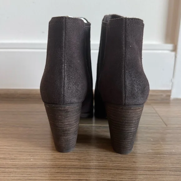 NWOB Cole Haan Hayes Gore Suede Bootie - Dark Brown - Size 7.5 - Picture 5 of 11
